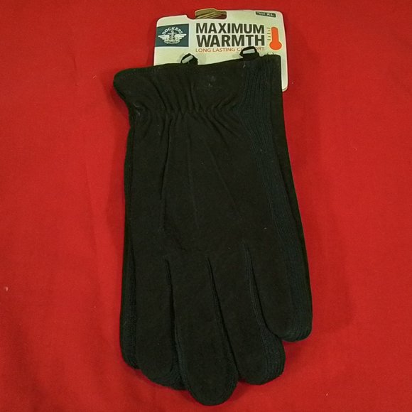 Men's Dockers Suede And Knit Mixed Media Gloves - Black - Var. Szs - NWT - Picture 1 of 3